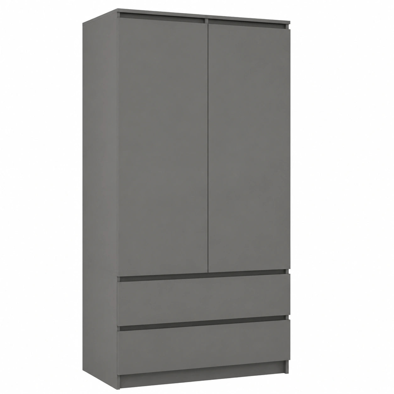 Armoire ¨¤ 2 portes avec ¨¦tag¨¨res et tiroirs pour chambre