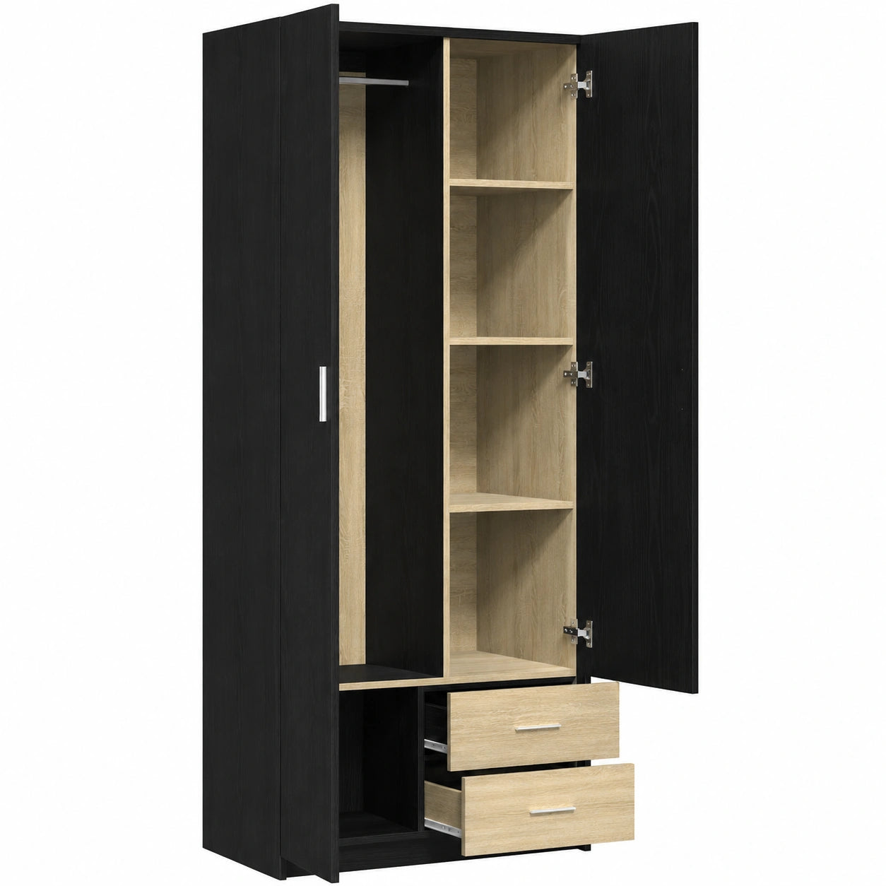 Armoire Moderne en Bois d'Ing¨¦nierie, 80 x 52 x 180 cm, Rangement Chambre