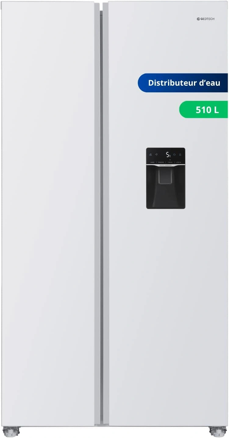GEDTECH, Réfrigérateur, GSBS510WH, 510L, 324L, 181L, Blanc