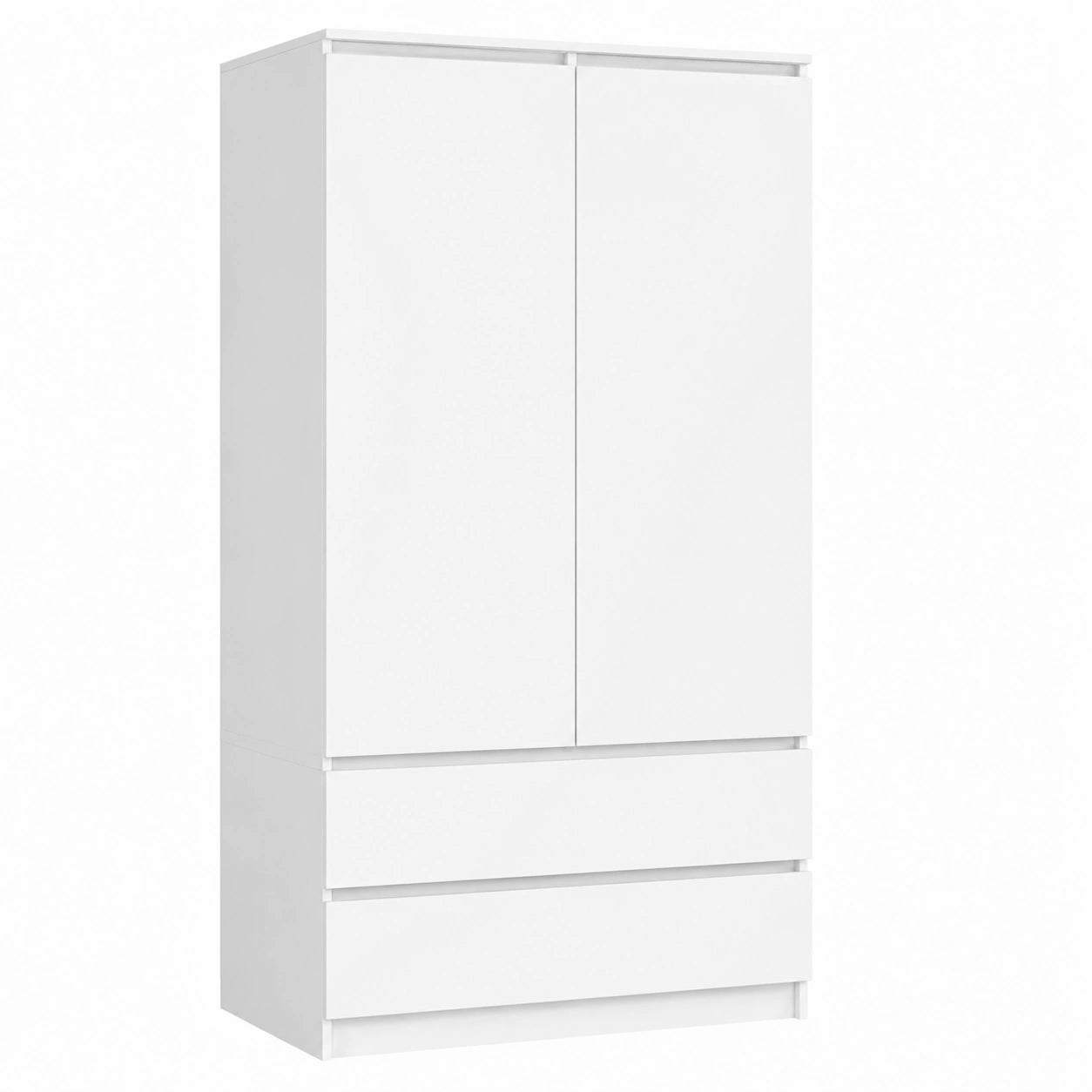 Armoire 2 Portes avec Tiroirs et ¨¦tag¨¨res, 90 x 180 x 51 cm