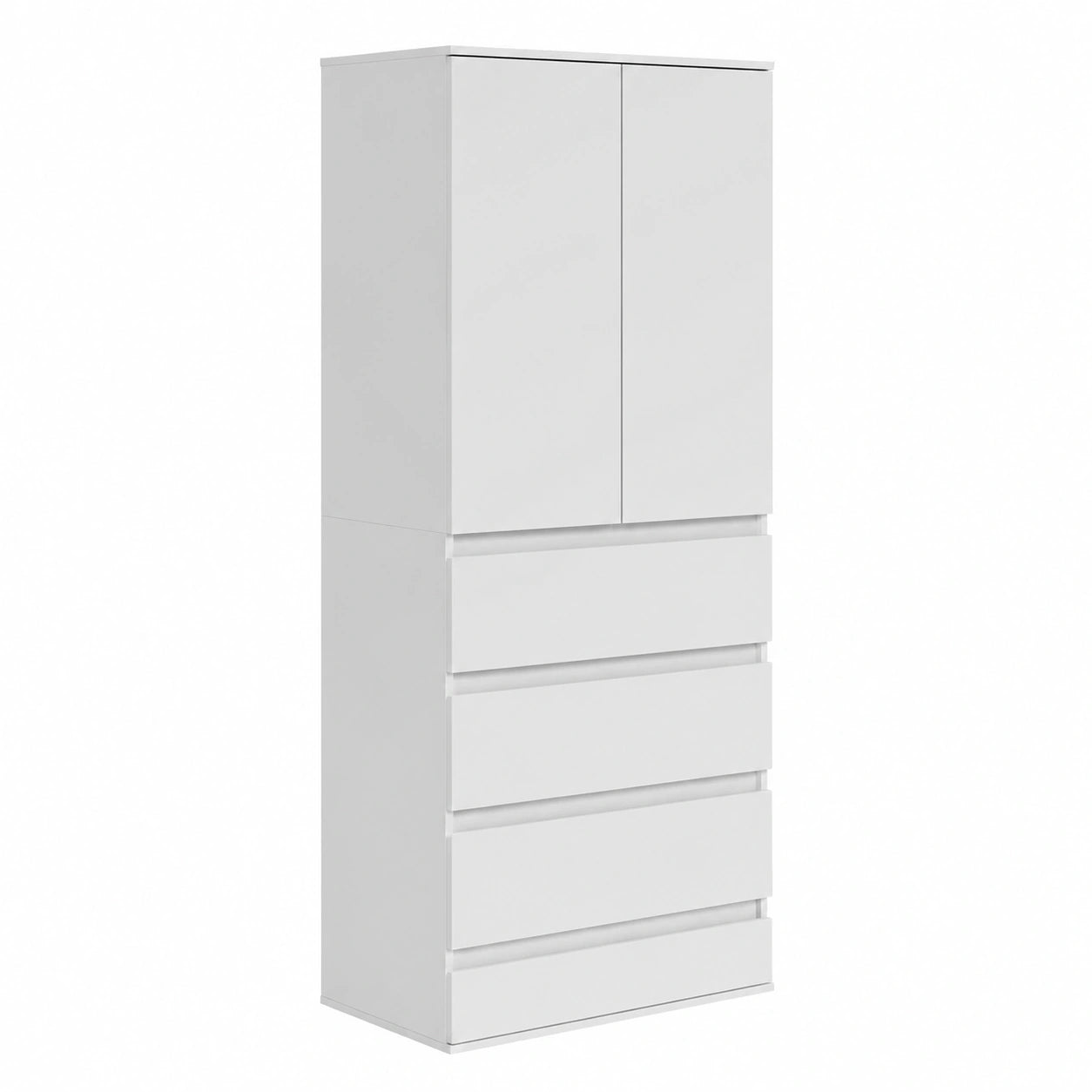 Armoire de Rangement ¨¤ Tiroirs pour V¨ºtements et Textiles, Blanc