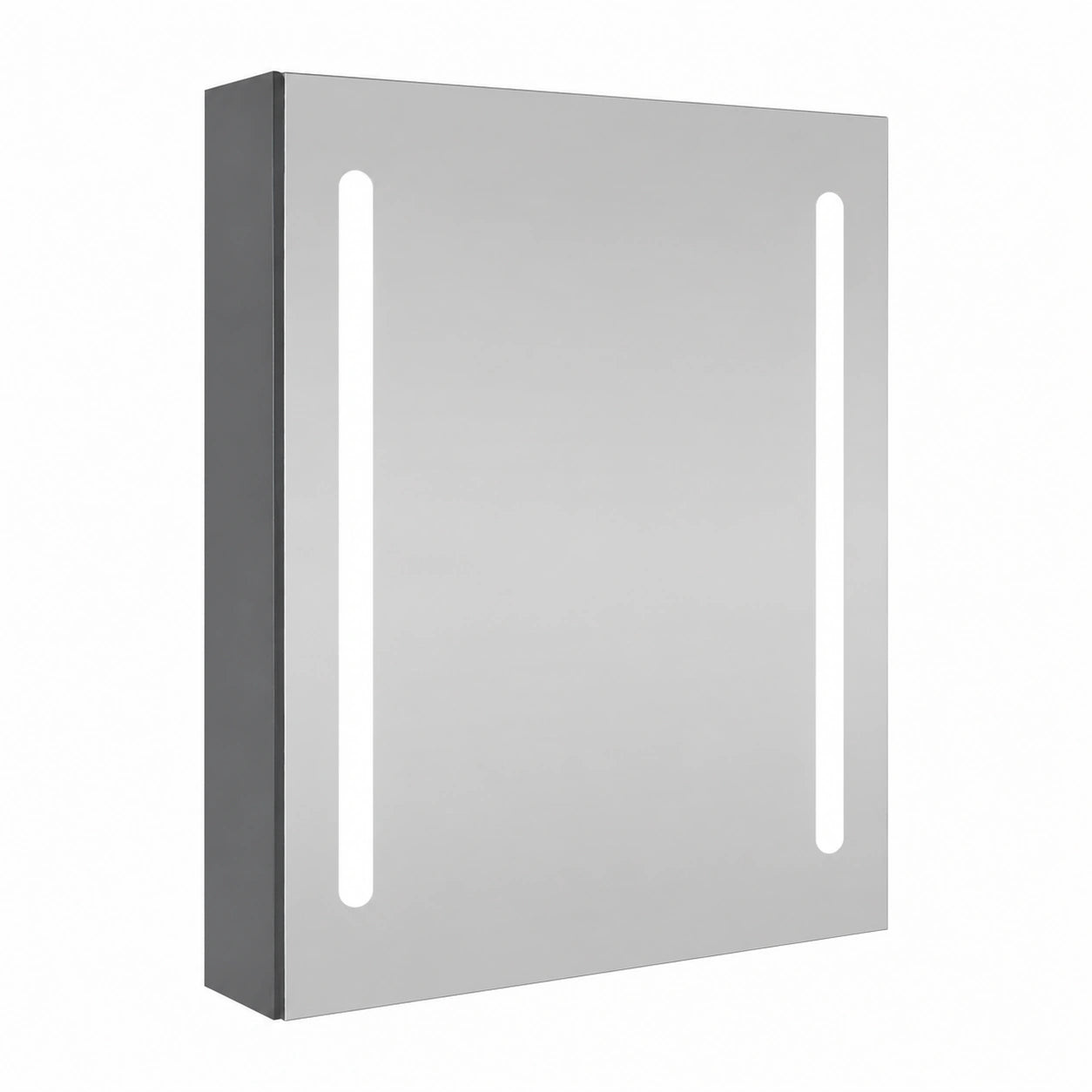 Armoire de bain moderne avec miroir ¨¦clair¨¦ et rangement int¨¦gr¨¦