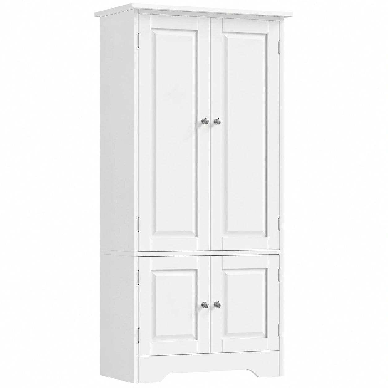 Armoire de Rangement avec ¨¦tag¨¨res R¨¦glables pour Salon et Bureau, 58x31,5x123cm, Blanc