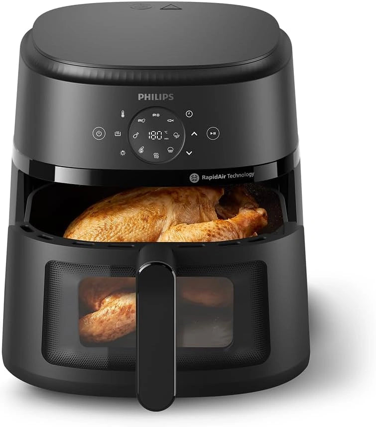 Philips, Friteuse sans huile, 6.2L, commande tactile, Noir