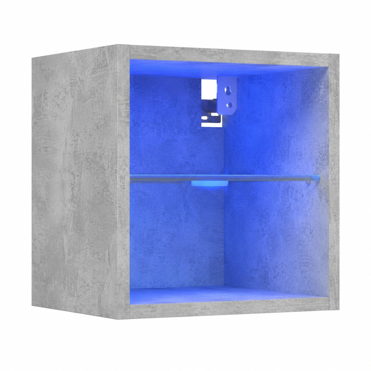Ensemble de Meubles TV Muraux avec ¨¦clairage LED, Gris B¨¦ton