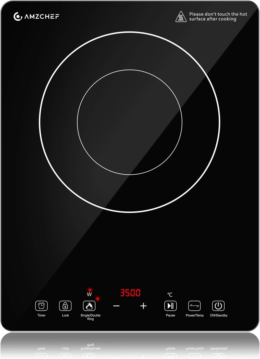 AMZCHEF, Plaque de cuisson, 3500W, format mobile