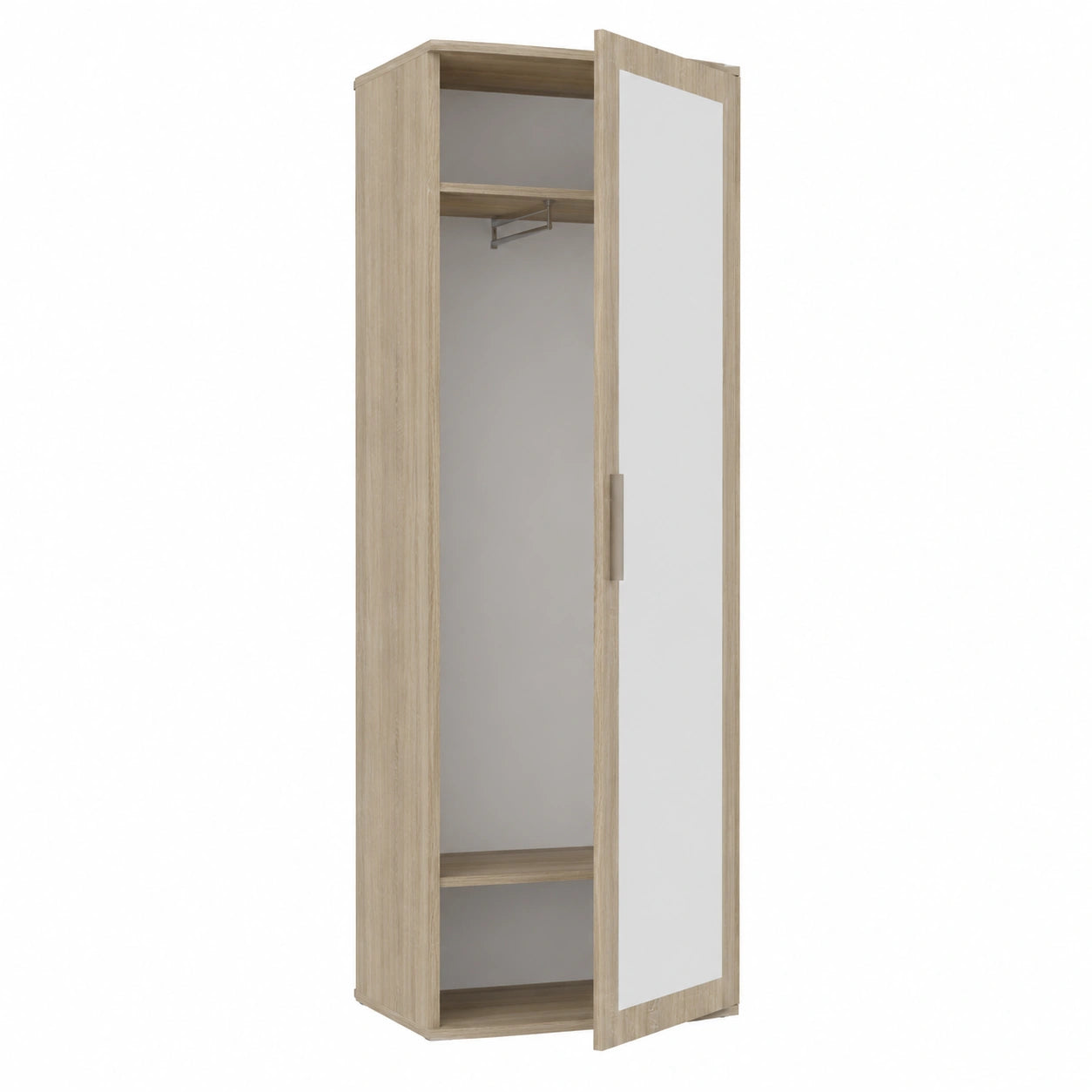 Armoire double avec miroir, penderie moderne multifonction, pour couloir ou chambre, 180 x 50 x 35 cm