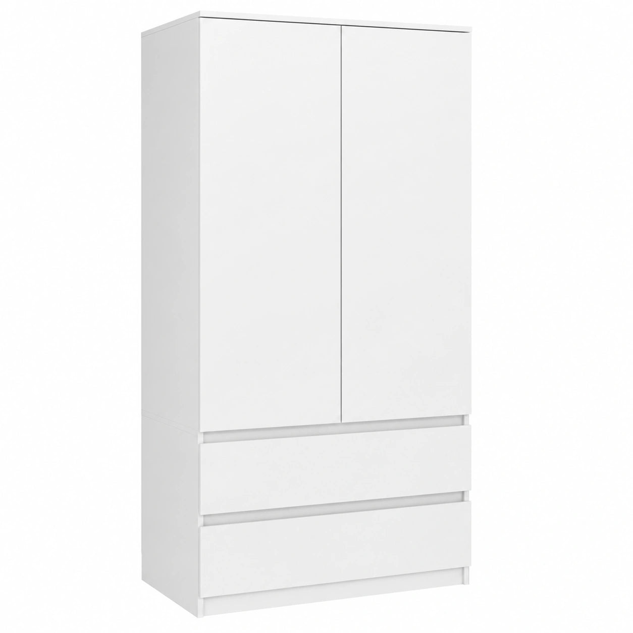 Armoire de Chambre avec Tiroirs et Penderie, Meuble de Rangement Blanc 180x90x50 cm