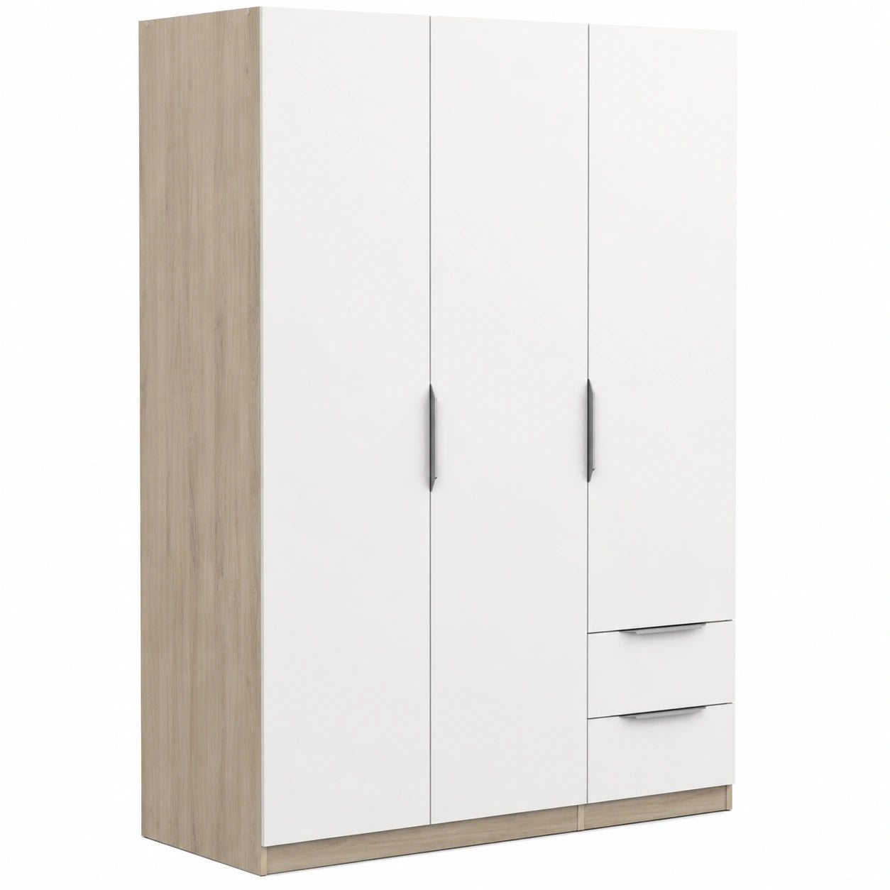 Grande armoire penderie ¨¤ 3 portes avec tiroirs et ¨¦tag¨¨res