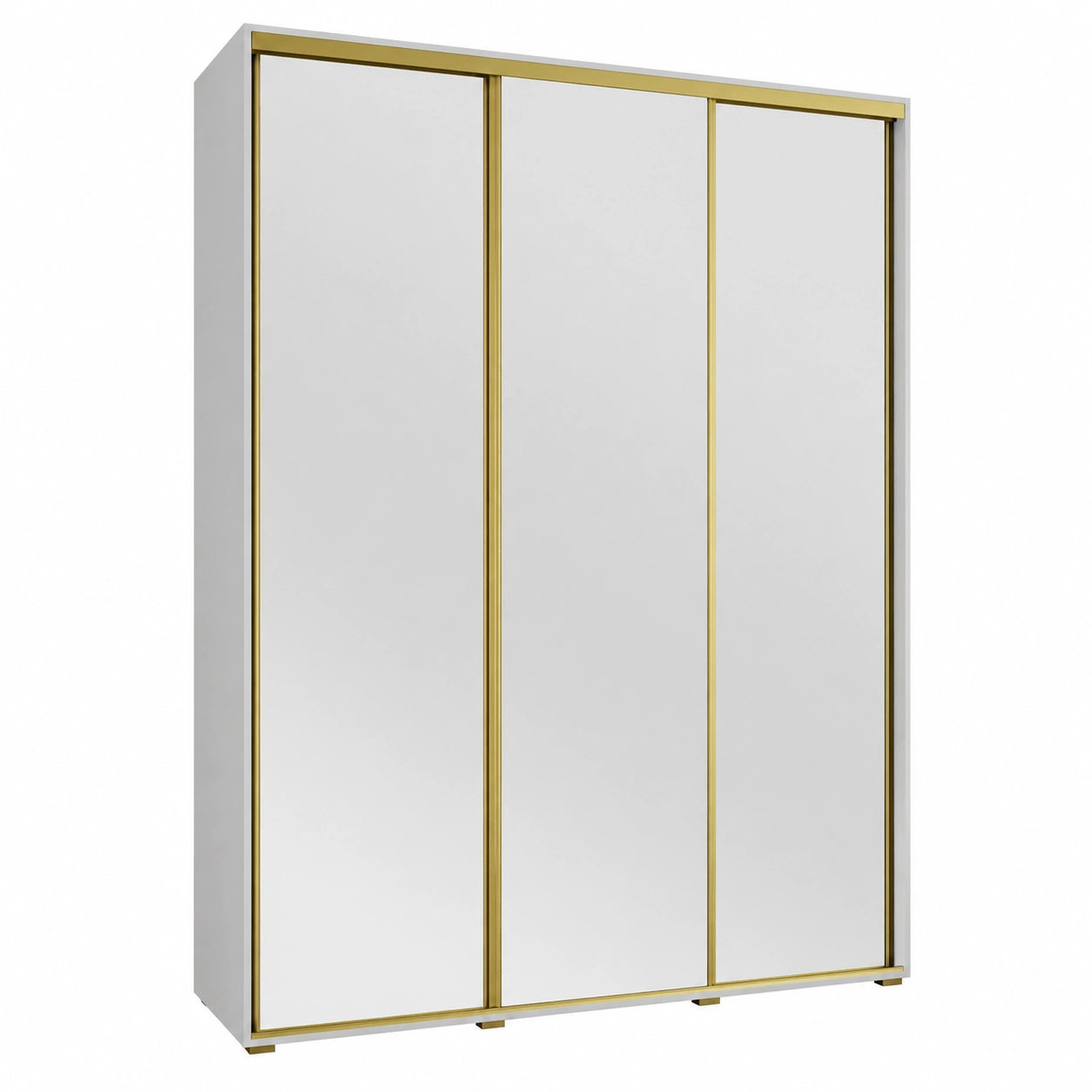 Grande armoire moderne ¨¤ portes coulissantes avec miroir et ¨¦tag¨¨res pour chambre