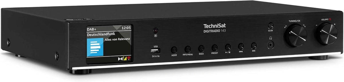 TechniSat, Appareil électrique, Bluetooth, avec télécommande, Noir