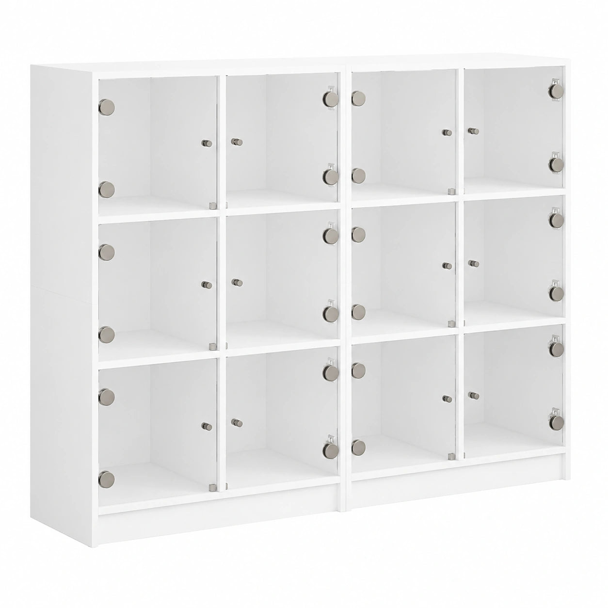 Biblioth¨¨que avec portes blanches en bois d'ing¨¦nierie 136x37x109 cm