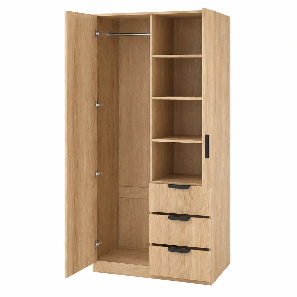 Armoire de Chambre Moderne avec Penderie et Rangement