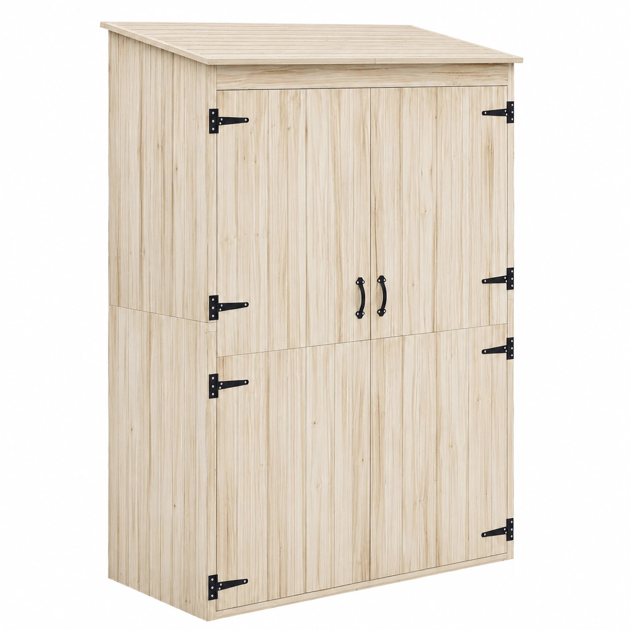 Armoire de Jardin en Bois ¨¤ Double Porte et ¨¦tag¨¨res