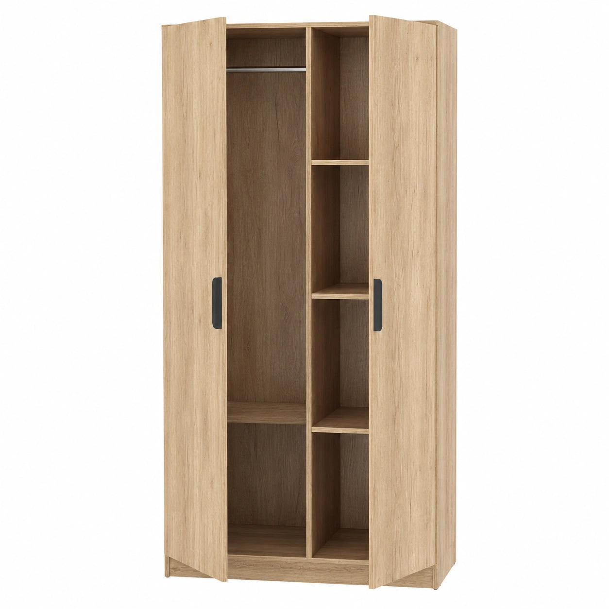 Armoire de chambre moderne avec penderie et ¨¦tag¨¨res