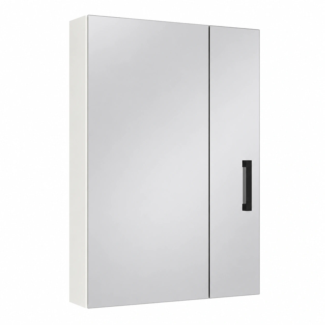 Armoire de Salle de Bain Murale avec Miroir et Rangement - Moderne Anthracite, 60x70 cm