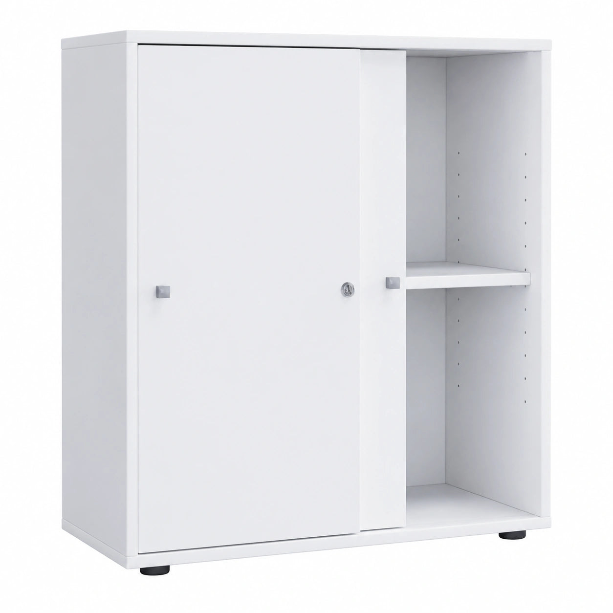 Armoire de bureau moderne avec portes coulissantes et serrure