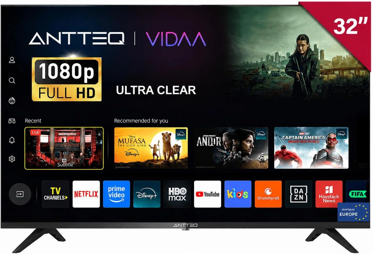 Antteq, Téléviseur, L32-AVF3N1, 32 Pouces, Wi-Fi, connecté