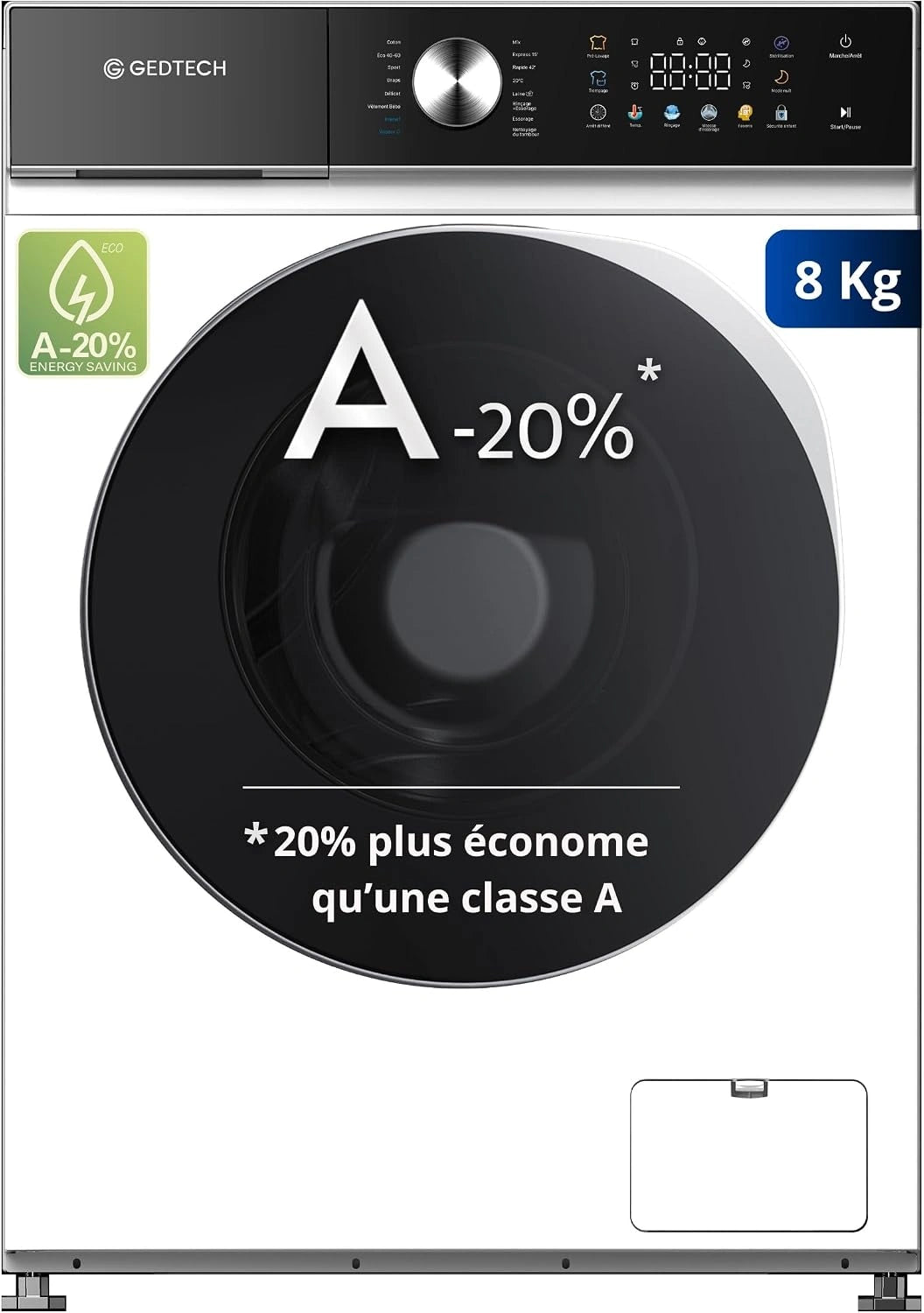GEDTECH, Lave-linge, GLLPS81400WH