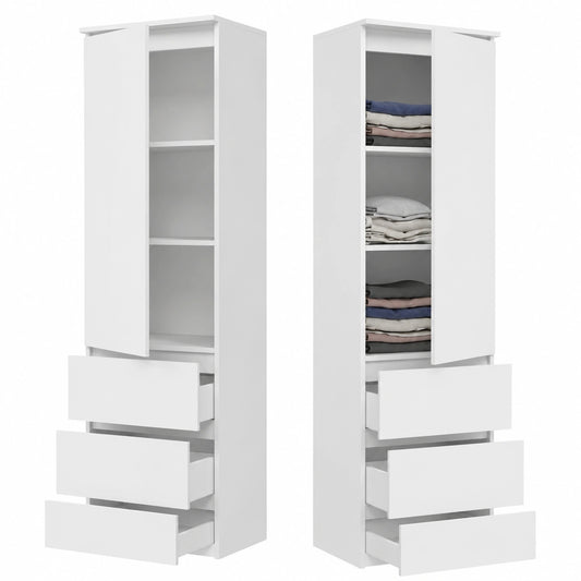 Armoire pratique avec tiroirs et ¨¦tag¨¨res, 50 cm L, 180,5 cm H