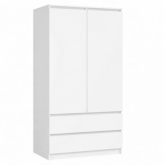 Armoire 2 Portes avec Tiroirs et ¨¦tag¨¨res, 90 x 180 x 51 cm