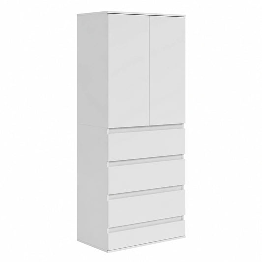 Armoire de Rangement ¨¤ Tiroirs pour V¨ºtements et Textiles, Blanc