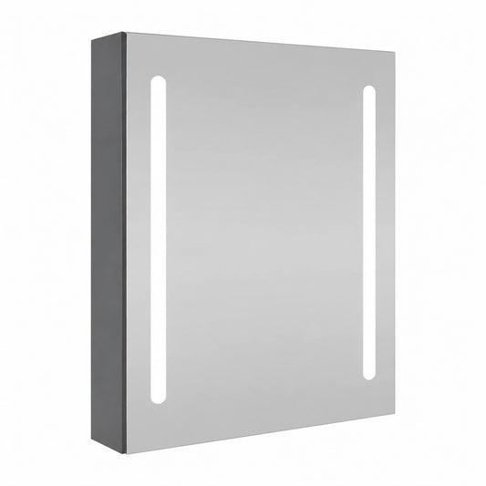 Armoire de bain moderne avec miroir ¨¦clair¨¦ et rangement int¨¦gr¨¦