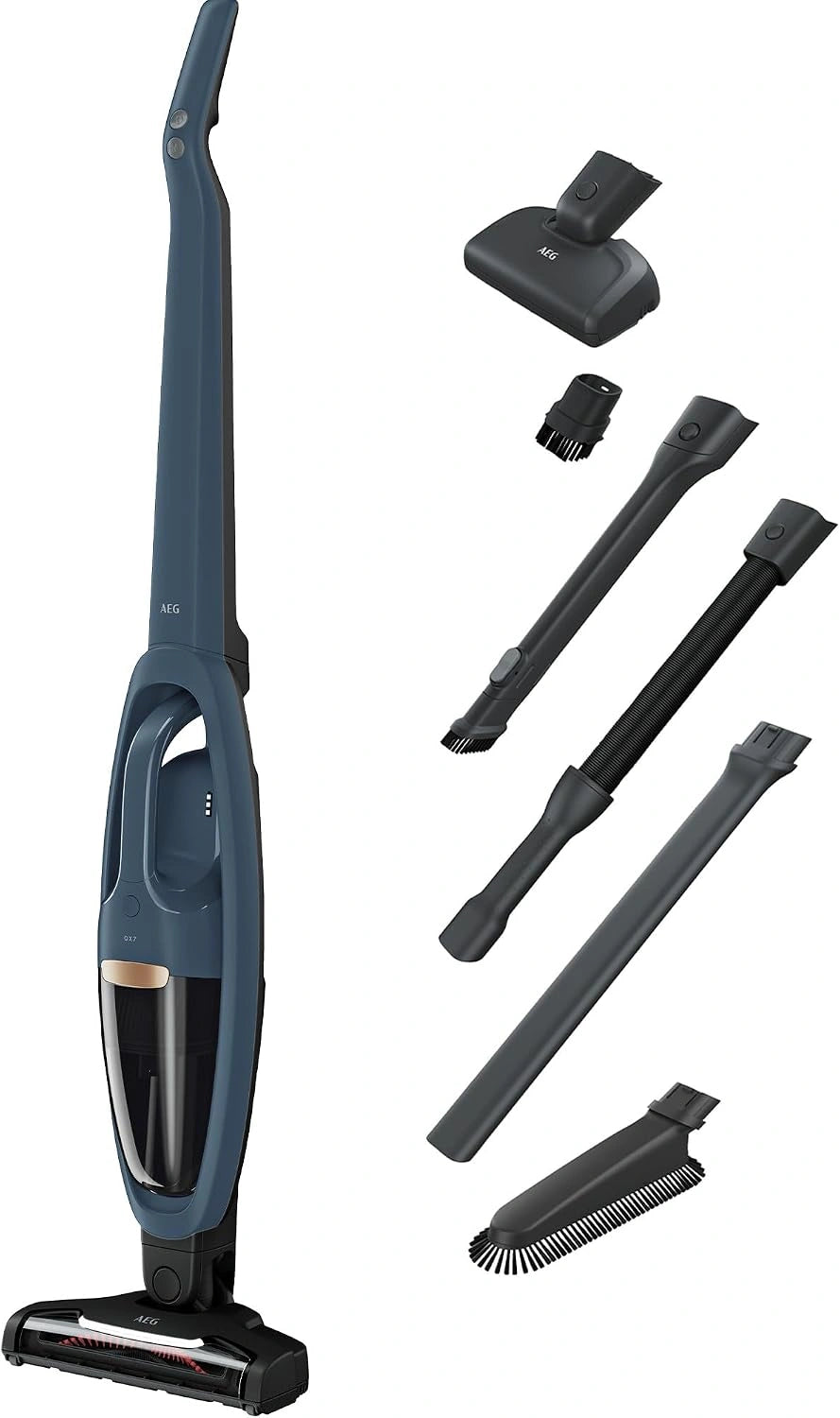 AEG, Aspirateur, QX7, sans fil, sans sac, Bleu