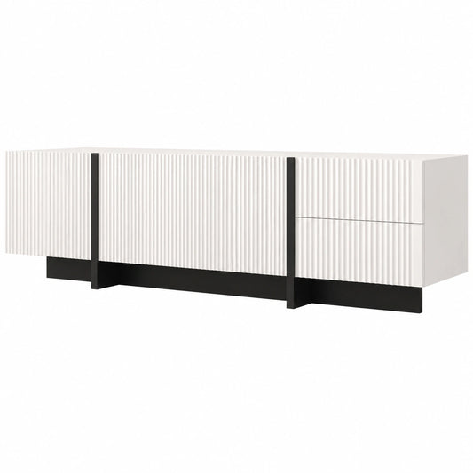 Meuble TV Moderne avec Tiroirs et Portes
