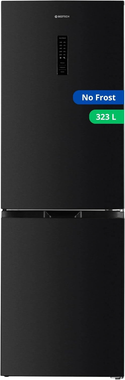 GEDTECH, Réfrigérateur combiné, GCB323NFDX, 323L, Argenté