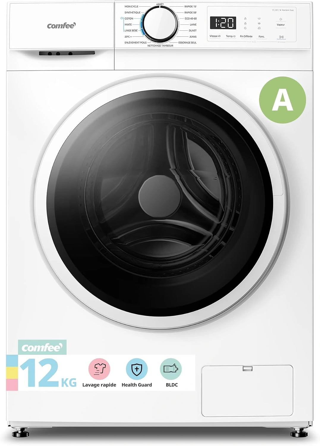 COMFEE', Lave-linge, 12KG, Blanc