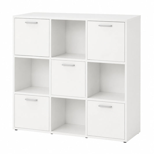 ¨¦tag¨¨re de Rangement ¨¤ 9 Cubes avec Portes pour Salon ou Bureau - Blanc