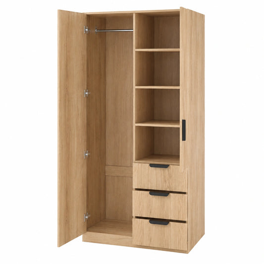 Armoire de Chambre Moderne avec Penderie et Rangement