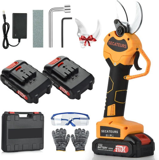 Sécateur, Batterie, 21V, sans fil, Jaune