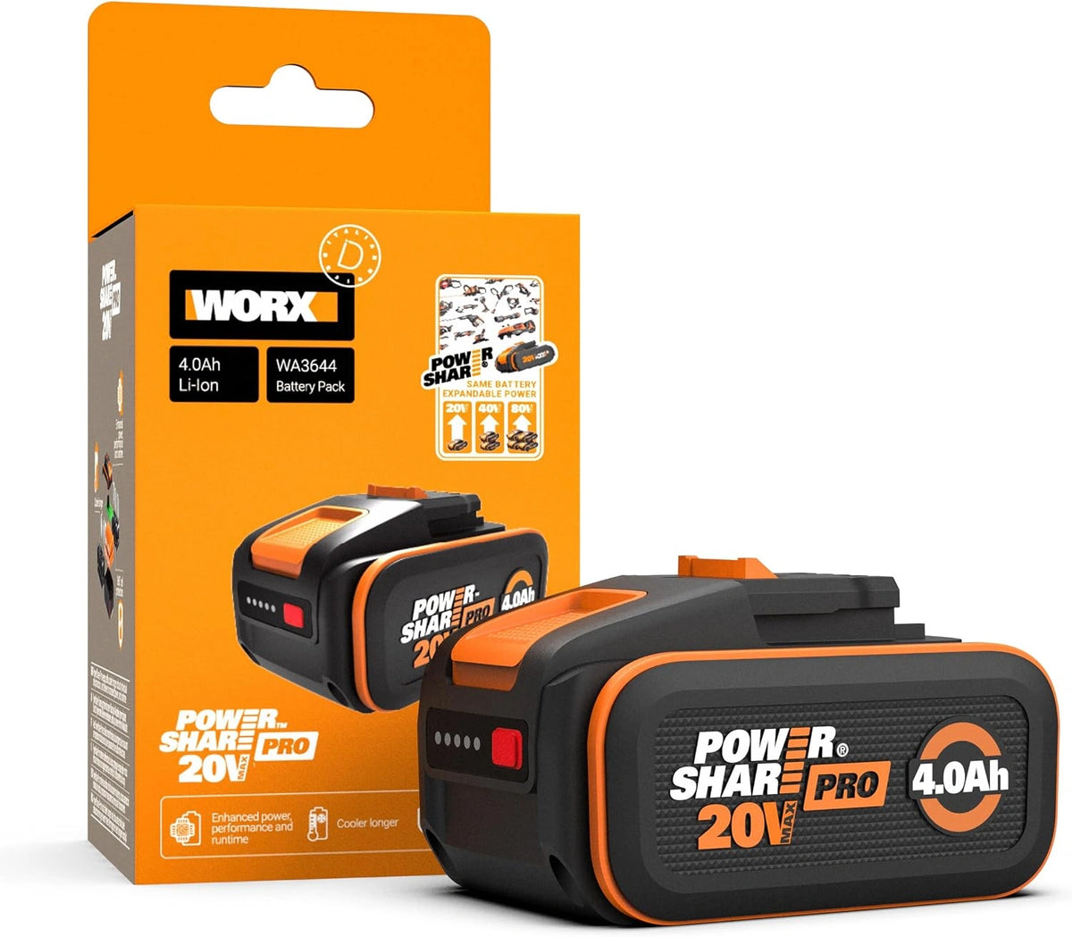 WORX, Batterie, WA3644, 20V